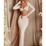 Maeva Long Sleeve Ruched Crop Top - Endless - UAE Rental and Resale for Women's Fashion