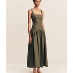 Maiori Square Neck Midi Dress - Endless - UAE Rental and Resale for Women's Fashion