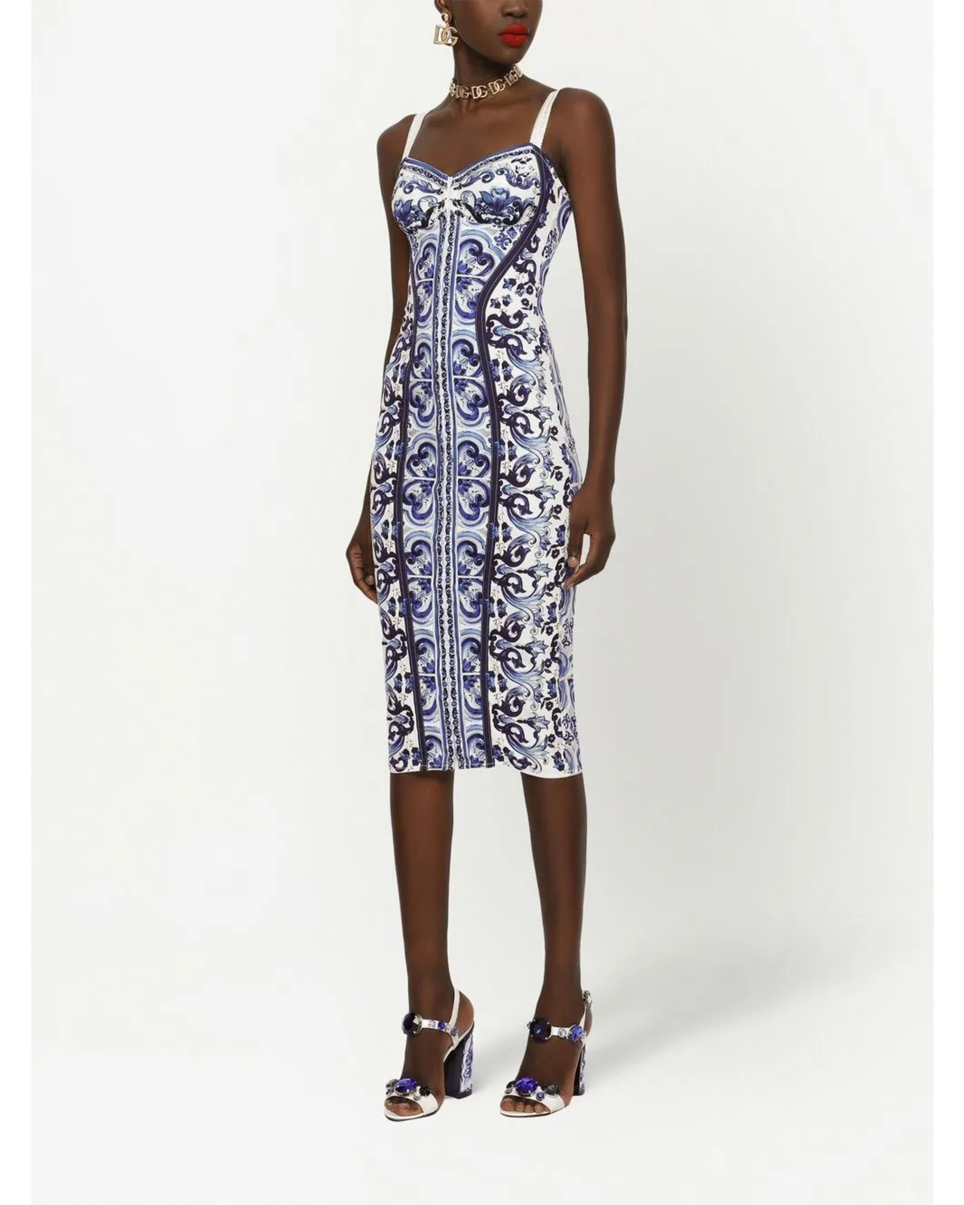 Majolica-print Bustier Dress - Endless - UAE Rental and Resale for Women's Fashion