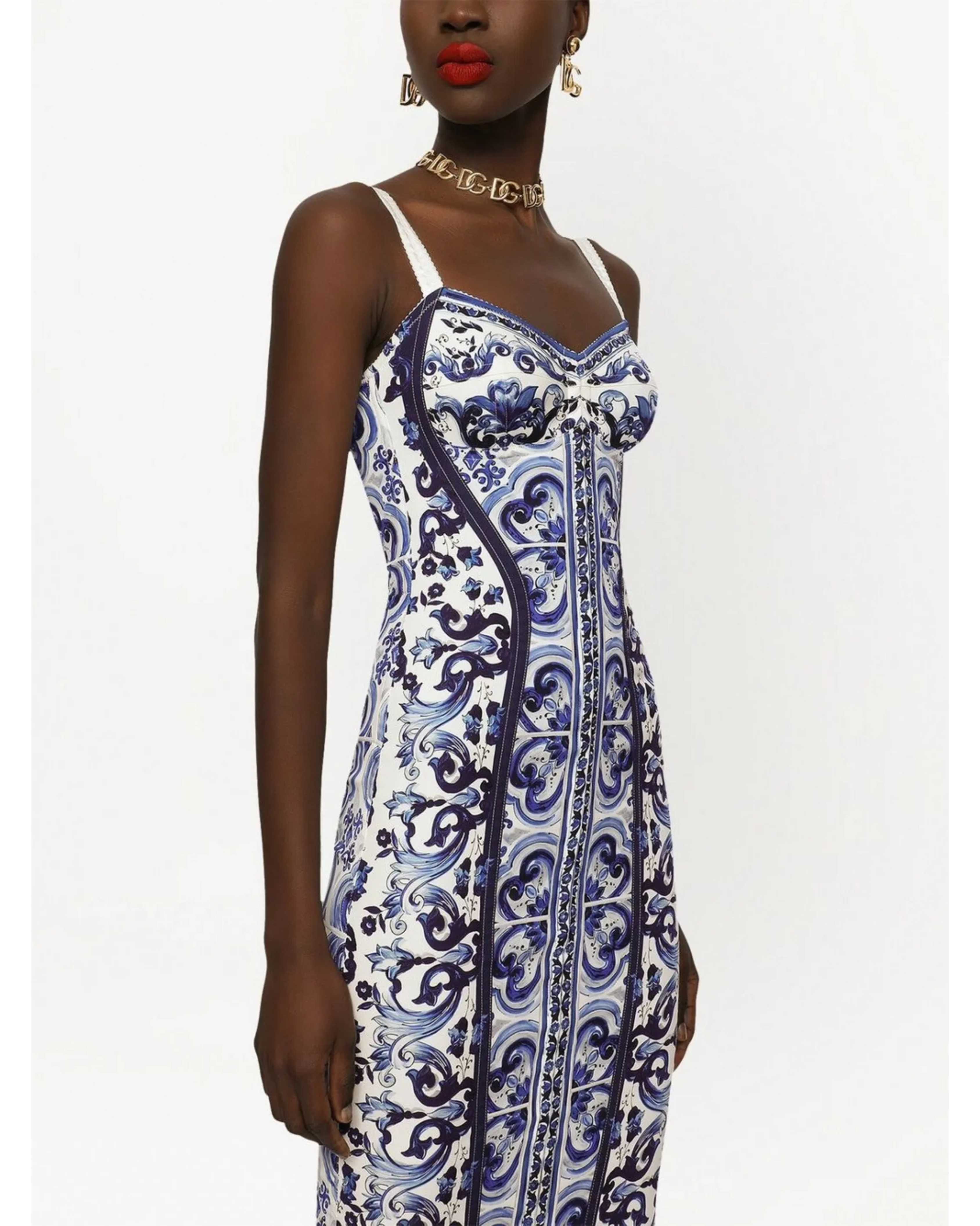 Majolica-print Bustier Dress - Endless - UAE Rental and Resale for Women's Fashion