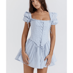 Maribel Broderie Corset Mini Dress - Endless - UAE Rental and Resale for Women's Fashion