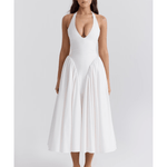 Marilyn Cotton Halter Midi Sundress - Endless - UAE Rental and Resale for Women's Fashion