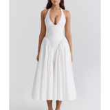 Marilyn Cotton Halter Midi Sundress - Endless - UAE Rental and Resale for Women's Fashion