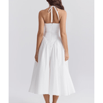 Marilyn Cotton Halter Midi Sundress - Endless - UAE Rental and Resale for Women's Fashion