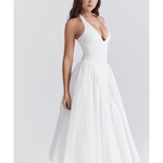 Marilyn Cotton Halter Midi Sundress - Endless - UAE Rental and Resale for Women's Fashion