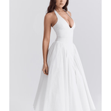 Marilyn Cotton Halter Midi Sundress - Endless - UAE Rental and Resale for Women's Fashion
