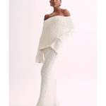 Marisol Off Shoulder Boucle Maxi Dress - Endless - UAE Rental and Resale for Women's Fashion