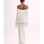 Marisol Off Shoulder Boucle Maxi Dress - Endless - UAE Rental and Resale for Women's Fashion