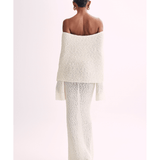 Marisol Off Shoulder Boucle Maxi Dress - Endless - UAE Rental and Resale for Women's Fashion