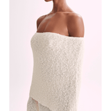 Marisol Off Shoulder Boucle Maxi Dress - Endless - UAE Rental and Resale for Women's Fashion