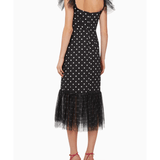 Marwa Polka-Dot Tulle Midi Dress - Endless - UAE Rental and Resale for Women's Fashion