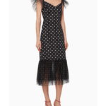 Marwa Polka-Dot Tulle Midi Dress - Endless - UAE Rental and Resale for Women's Fashion