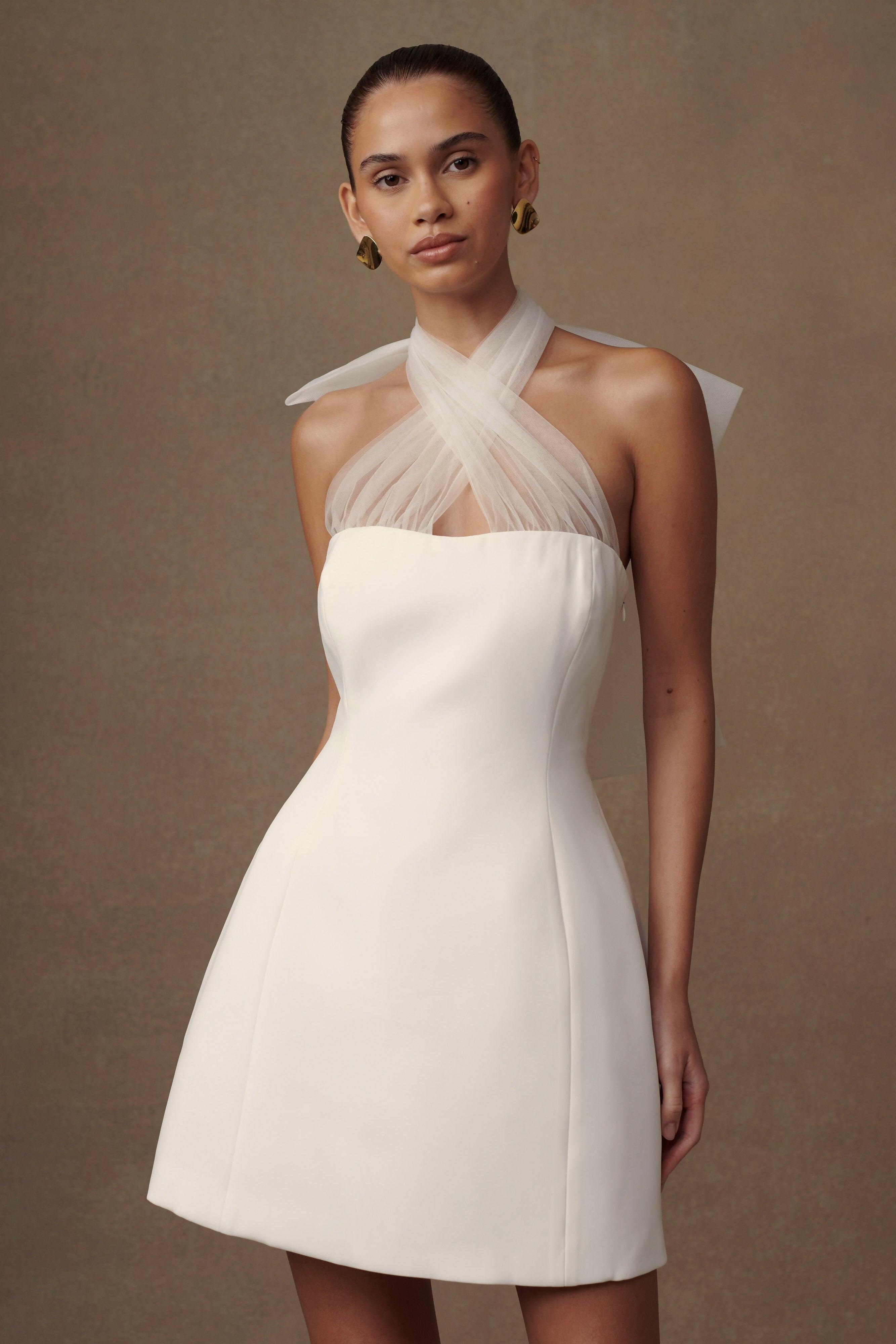 Maryam Tulle Bow Mini Dress - Endless - UAE Rental and Resale for Women's Fashion