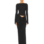 Matte Jersey Long Ruched Skirt - Endless - UAE Rental and Resale for Women's Fashion