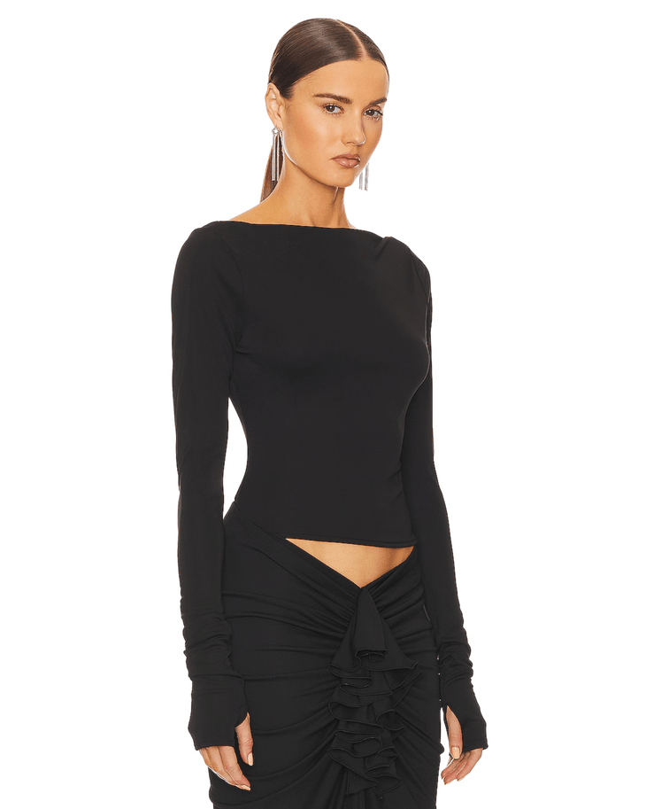 Matte Jersey Long Sleeve Top - Endless - UAE Rental and Resale for Women's Fashion