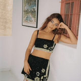 Mei Luxe Embellished Co-ord Set in Black - Endless - UAE Rental and Resale for Women's Fashion
