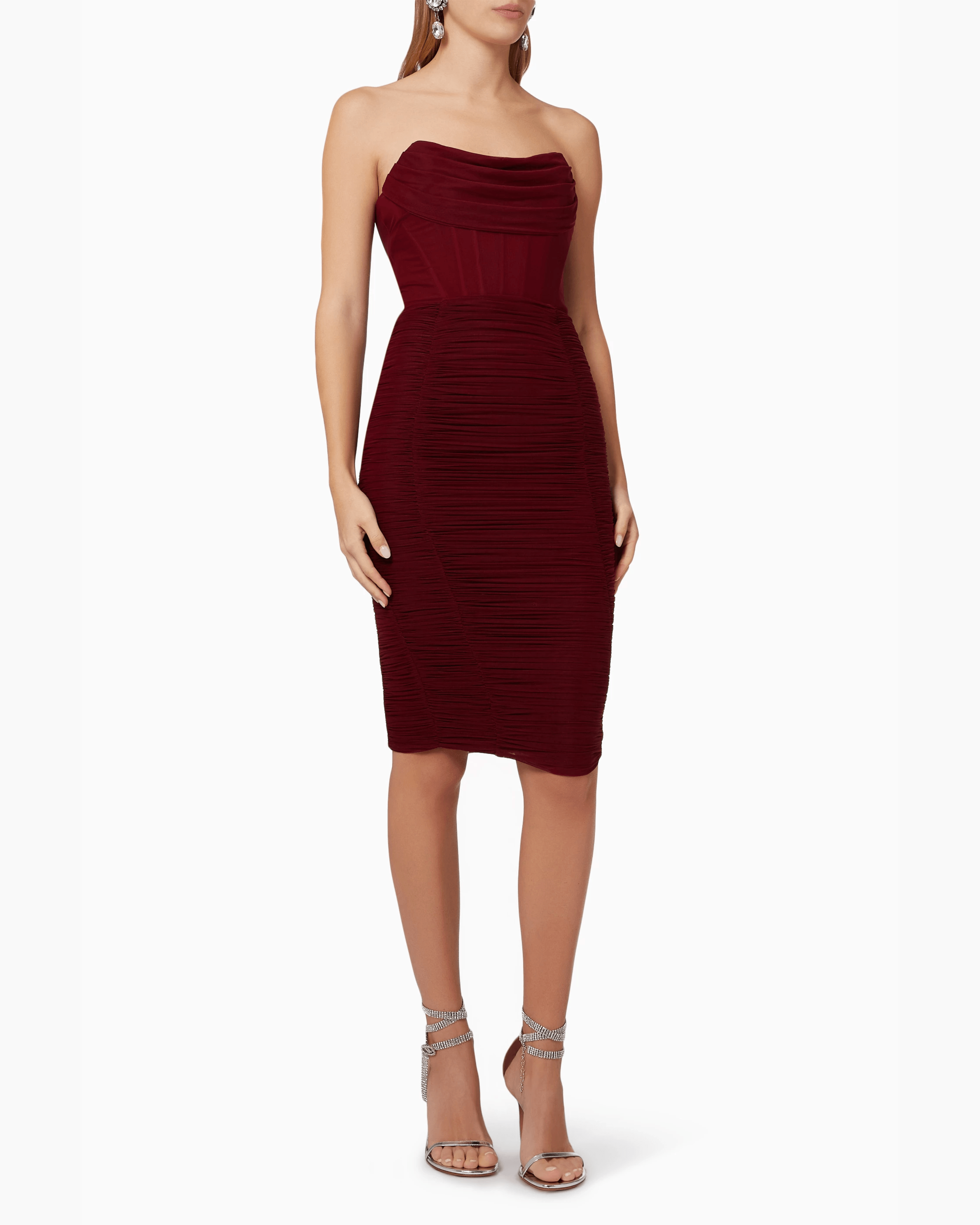 Mesh Corset Midi Dress - Endless - UAE Rental and Resale for Women's Fashion