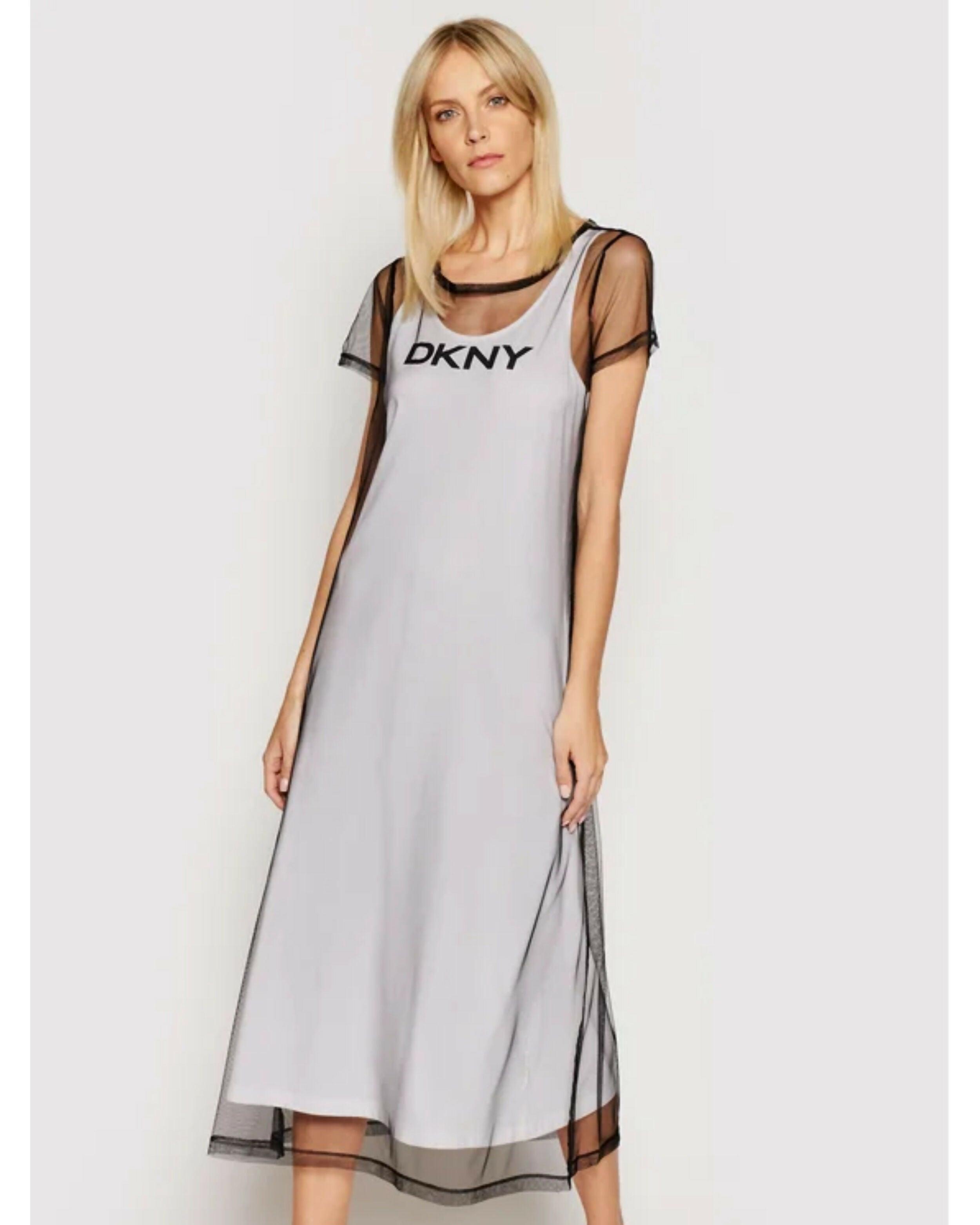 Mesh Overlay Logo Dress - Endless - UAE Rental and Resale for Women's Fashion