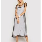 Mesh Overlay Logo Dress - Endless - UAE Rental and Resale for Women's Fashion