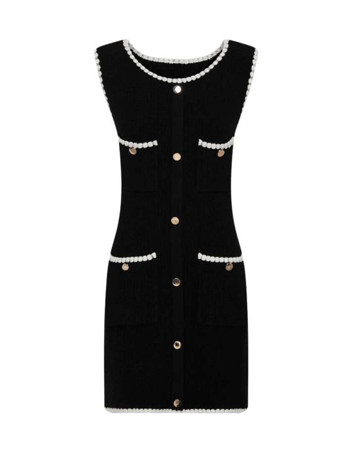 Mia Contrast Knit Mini Dress - Endless - UAE Rental and Resale for Women's Fashion