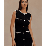 Mia Contrast Knit Mini Dress - Endless - UAE Rental and Resale for Women's Fashion