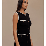 Mia Contrast Knit Mini Dress - Endless - UAE Rental and Resale for Women's Fashion