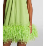 Mini Dress with Feather Trim - Endless - UAE Rental and Resale for Women's Fashion