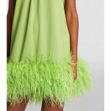 Mini Dress with Feather Trim - Endless - UAE Rental and Resale for Women's Fashion