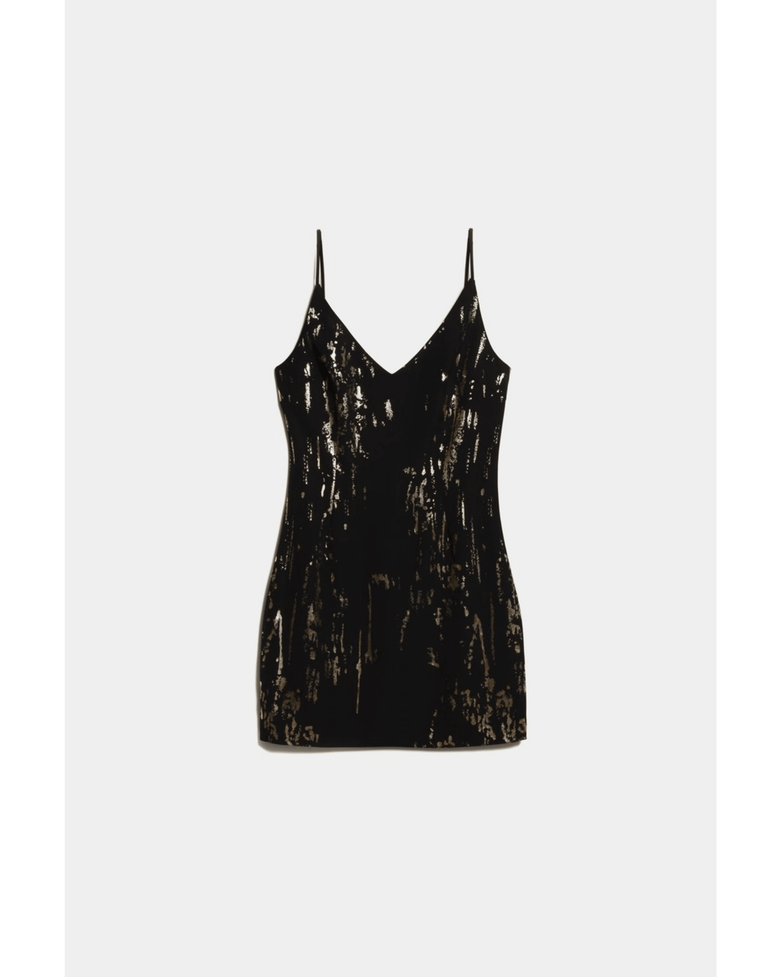 Mini Dress with Metallic Print Black - Endless - UAE Rental and Resale for Women's Fashion