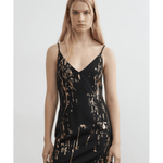 Mini Dress with Metallic Print Black - Endless - UAE Rental and Resale for Women's Fashion