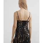 Mini Dress with Metallic Print Black - Endless - UAE Rental and Resale for Women's Fashion