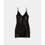 Mini Dress with Metallic Print Black - Endless - UAE Rental and Resale for Women's Fashion