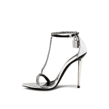 Mirror T-Strap Padlock 105 Sandal - Endless - UAE Rental and Resale for Women's Fashion