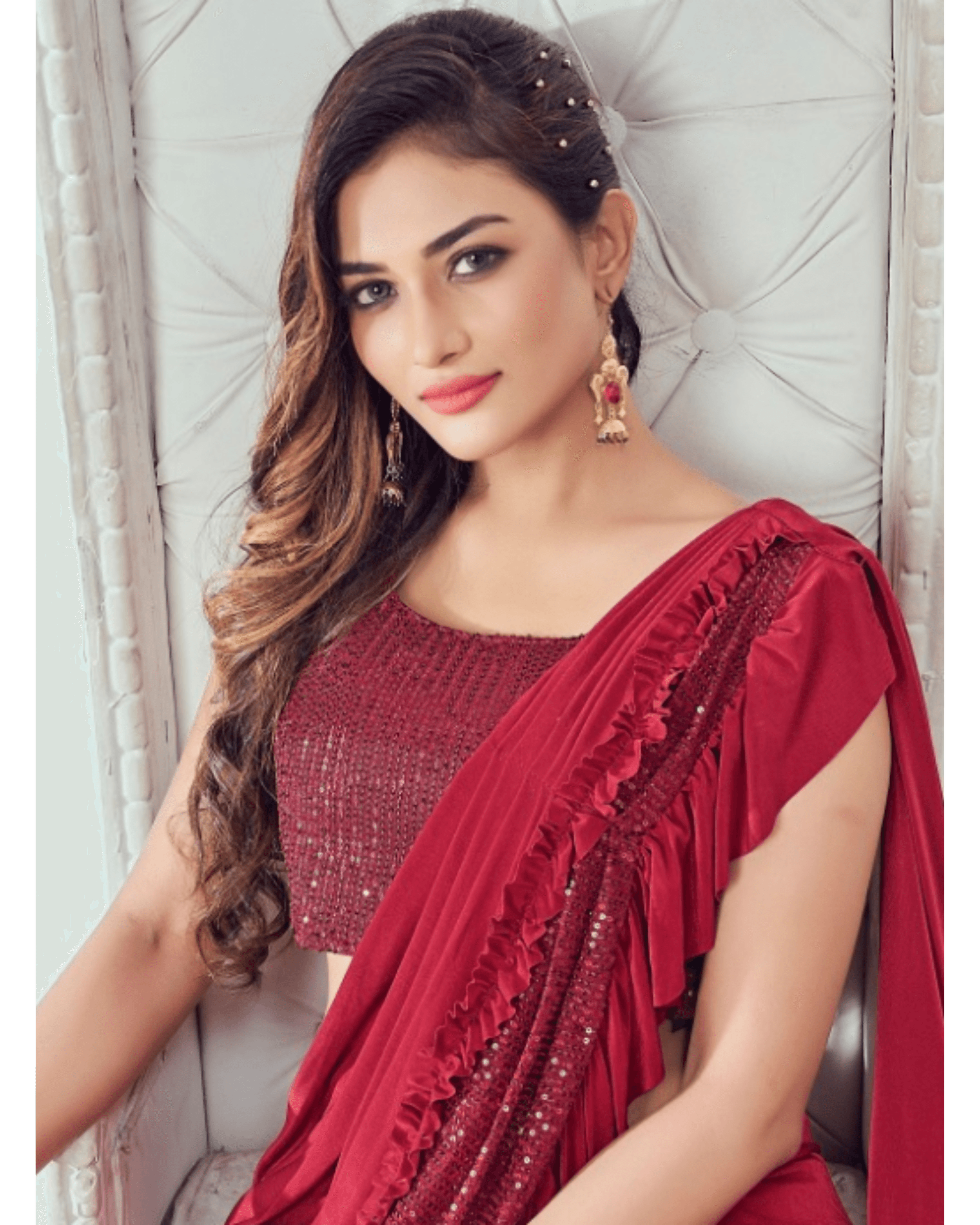 Mitera Sequinned Ready to Wear Saree - Endless - UAE Rental and Resale for Women's Fashion