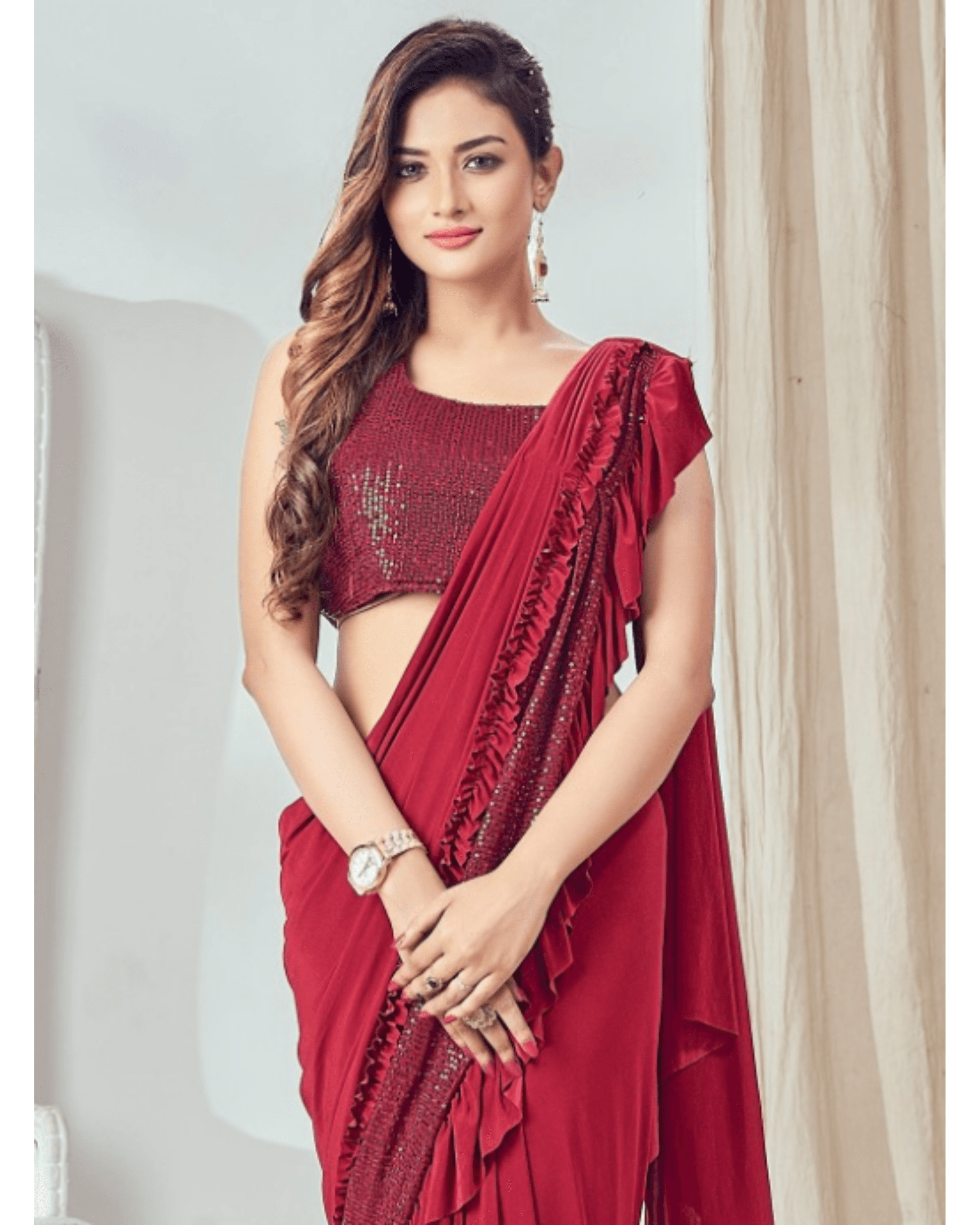 Mitera Sequinned Ready to Wear Saree - Endless - UAE Rental and Resale for Women's Fashion
