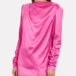 Modena Satin Boat Neck Top - Endless - UAE Rental and Resale for Women's Fashion