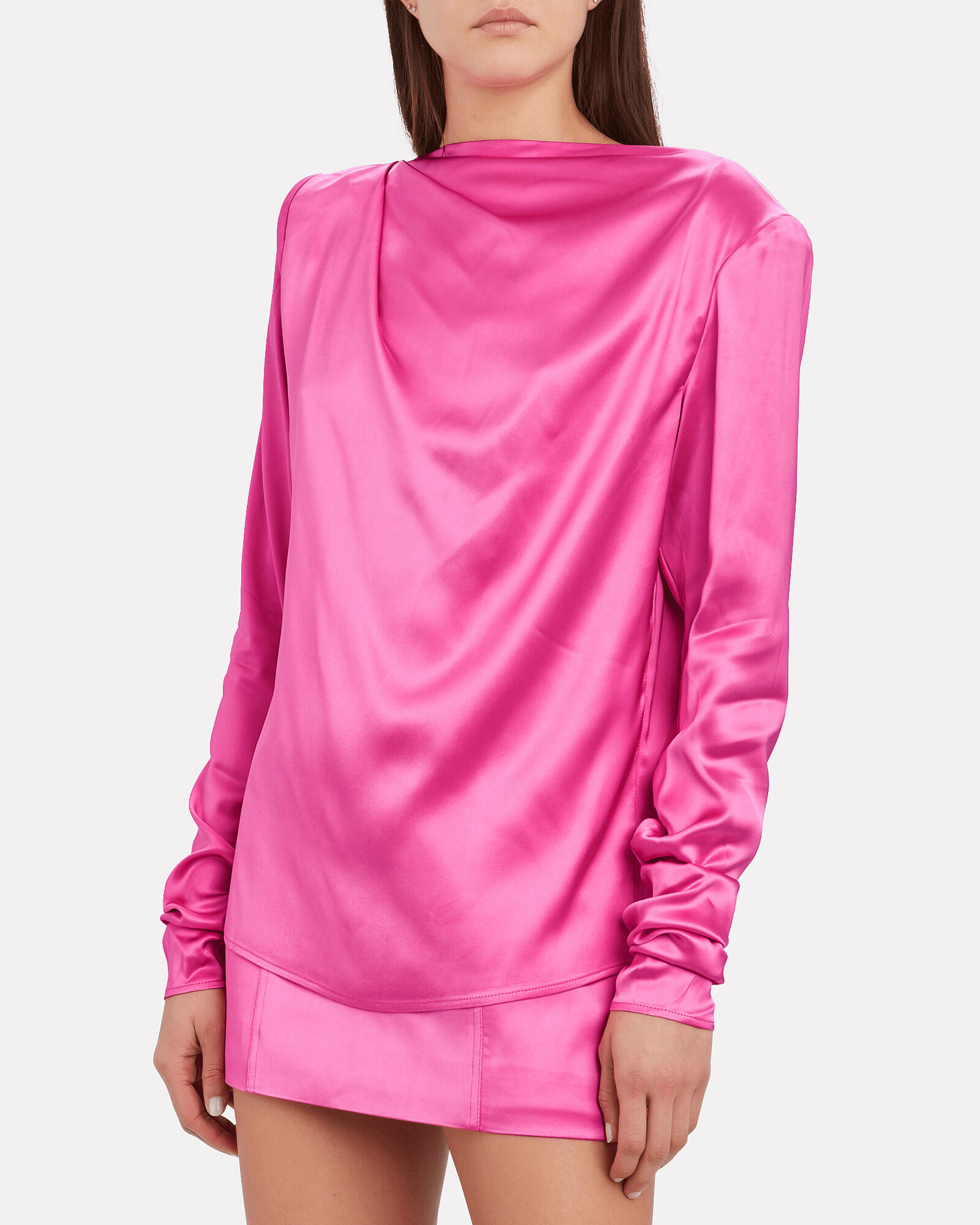 Modena Satin Boat Neck Top - Endless - UAE Rental and Resale for Women's Fashion
