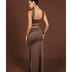 Monique Maxi Dress Brown - Endless - UAE Rental and Resale for Women's Fashion