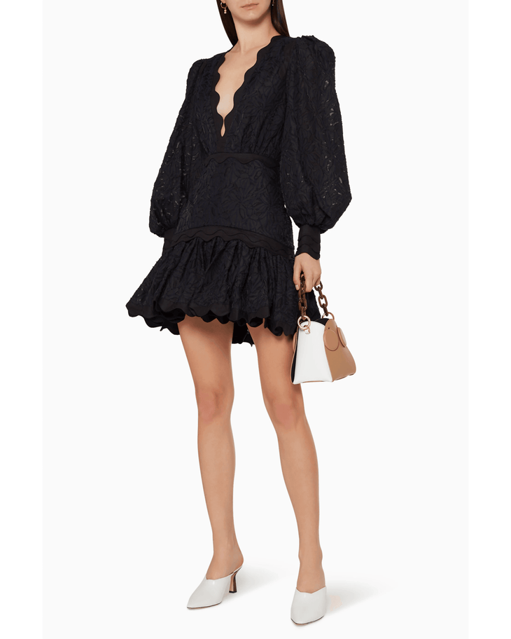 Montana Scalloped Textured Lace Dress - Endless - UAE Rental and Resale for Women's Fashion