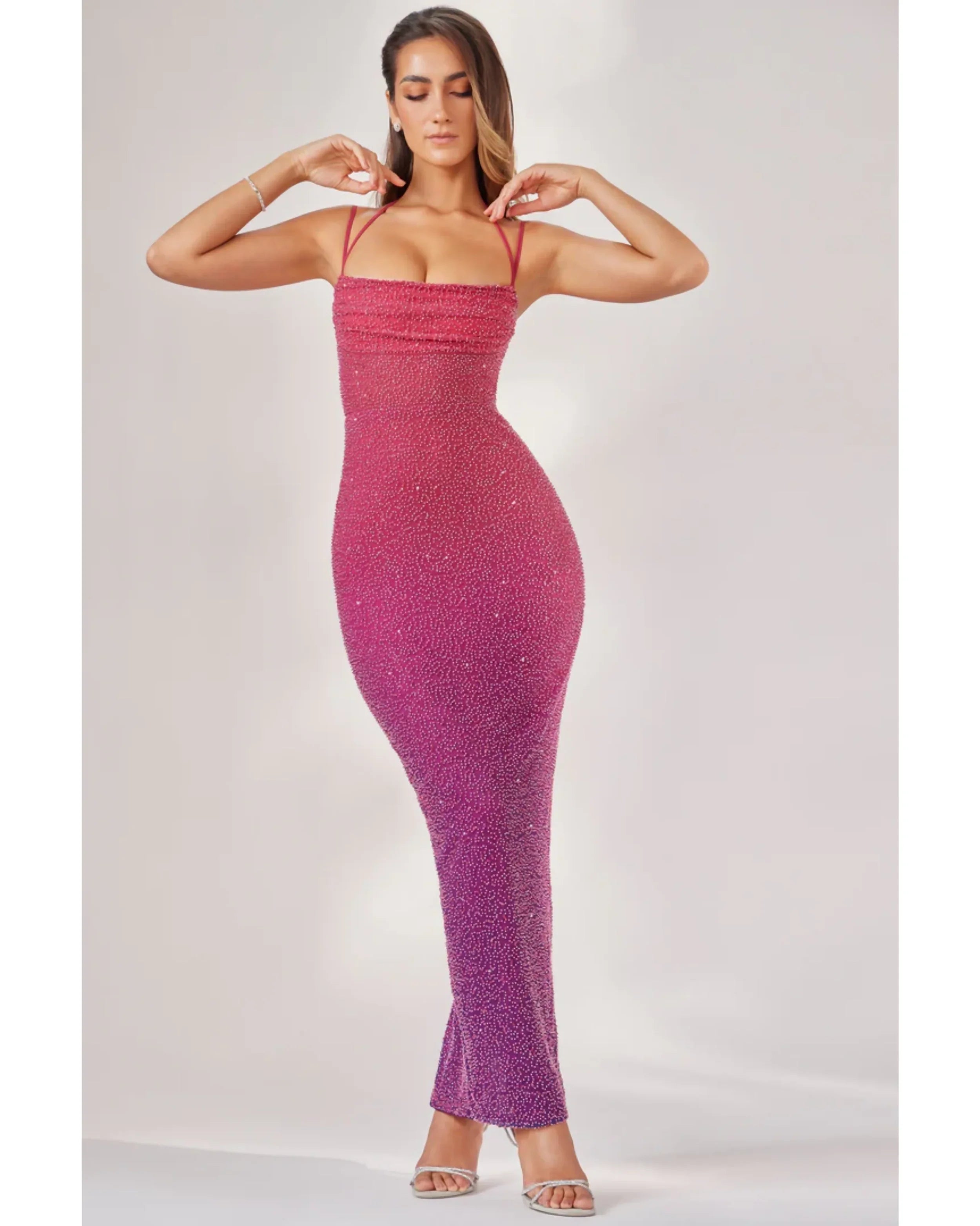 Monte Carlo Embellished Maxi Dress - Endless - UAE Rental and Resale for Women's Fashion