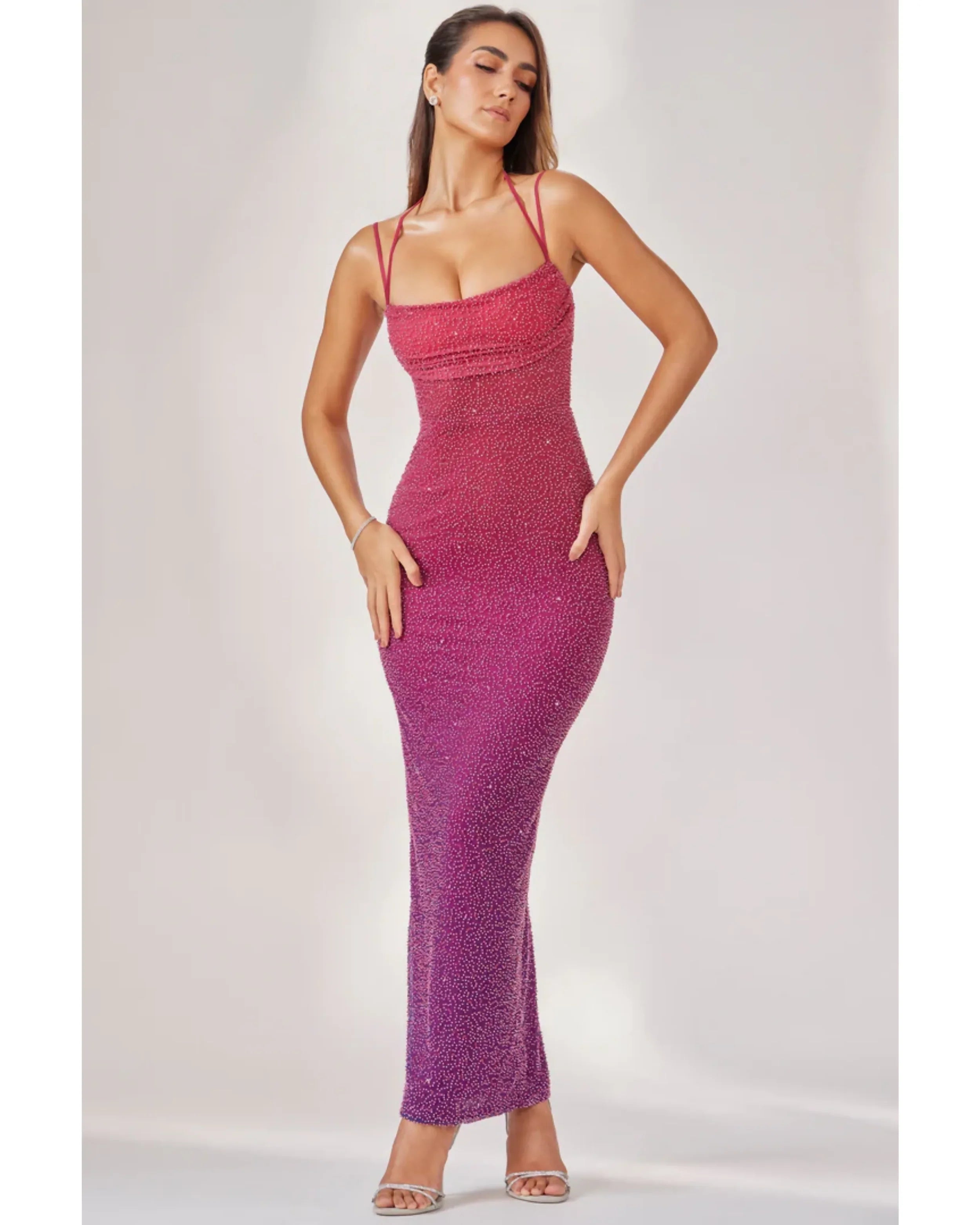 Monte Carlo Embellished Maxi Dress - Endless - UAE Rental and Resale for Women's Fashion