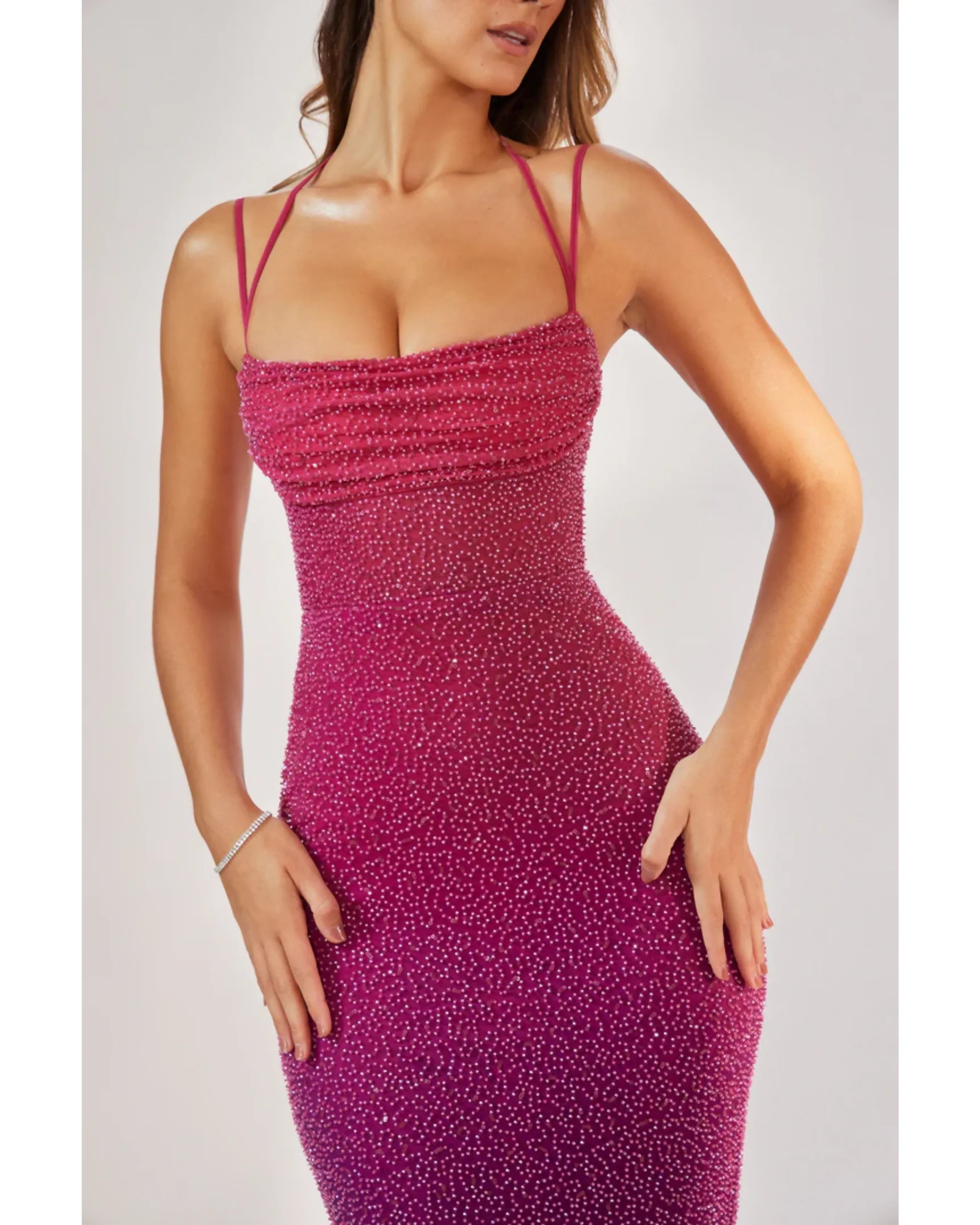 Monte Carlo Embellished Maxi Dress - Endless - UAE Rental and Resale for Women's Fashion