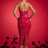 Munira Embellished Plunge Midaxi Dress