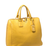 Mustard Yellow Leather Tote Handbag - Endless - UAE Rental and Resale for Women's Fashion