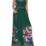 Emerald Wide Leg Pant with Gathered Pockets and Floral Print — Camilla | Endless UAE
