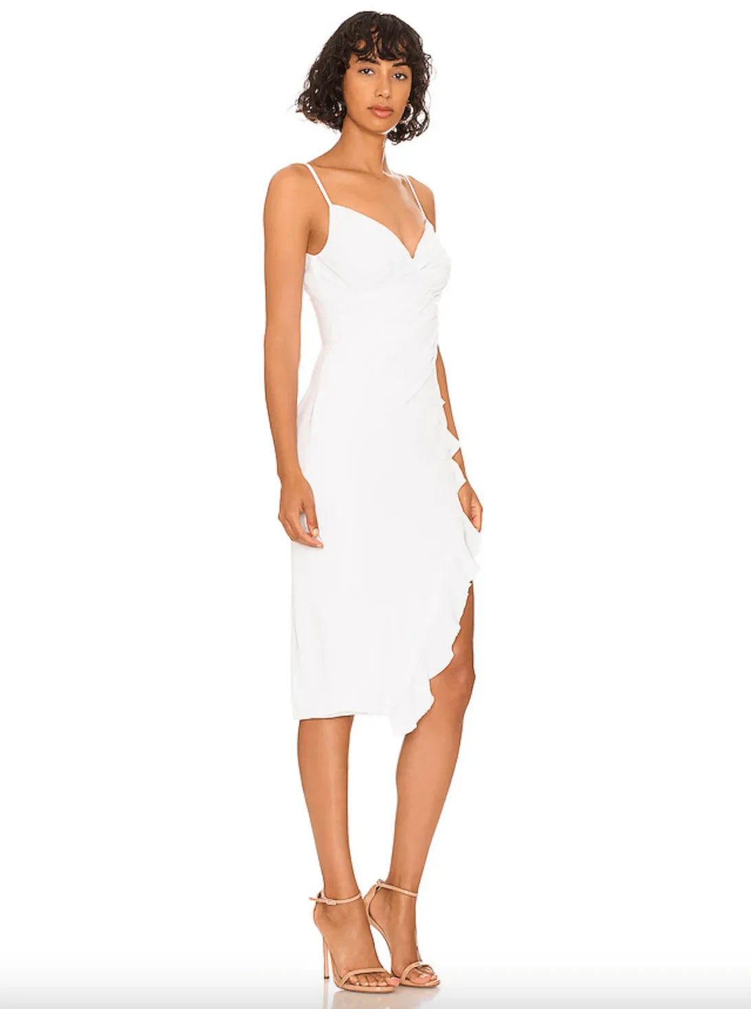Natasha Ruffle Midi Dress - Endless - UAE Rental and Resale for Women's Fashion