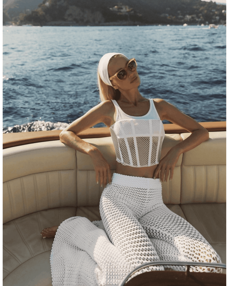 Net Lace Suspended Corset Top - Endless - UAE Rental and Resale for Women's Fashion