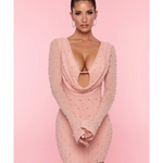 Nice Long Sleeve Deep Plunge Mini Dress - Endless - UAE Rental and Resale for Women's Fashion