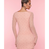 Nice Long Sleeve Deep Plunge Mini Dress - Endless - UAE Rental and Resale for Women's Fashion
