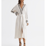 Nyla Side Stripe Tie Front Midi Dress - Endless - UAE Rental and Resale for Women's Fashion